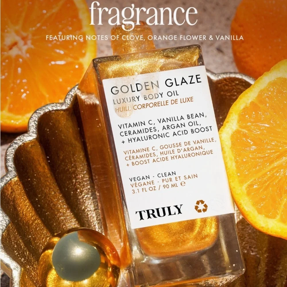 TRULY Golden Glaze Shimmering Body Oil Full Size 3.1oz / 90ml